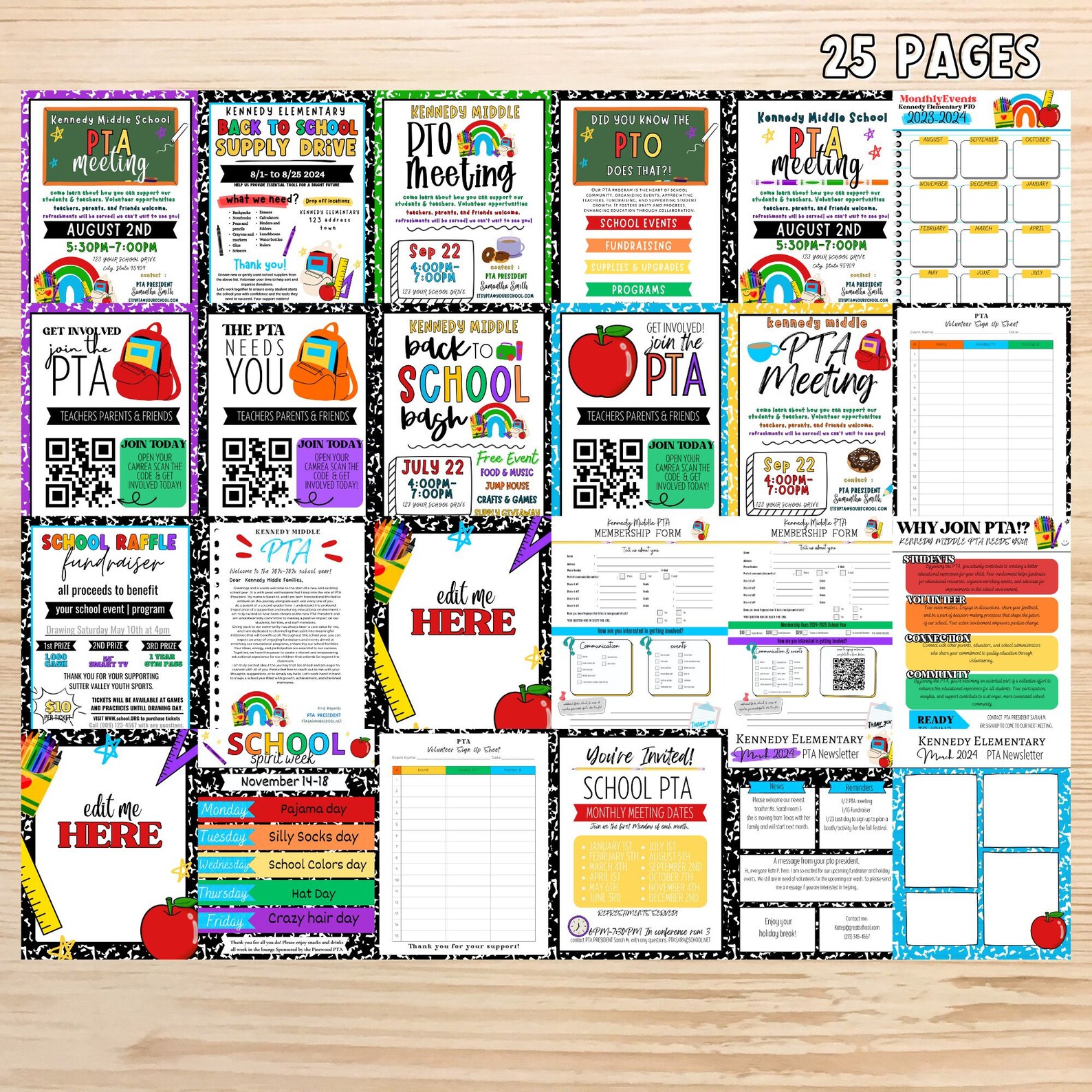 EDITABLE PTA Bundle Open House Flyer Join the Pta Pta Membership Form EDITABLE PTA Bundle Open House Flyer Join the Pta Pta Membership Form
