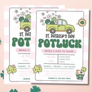 Redigerbar reklamflyer för uppskattning av St Patricks dag | PTA-reklamevenemang | Reklamflyer för marsreklam