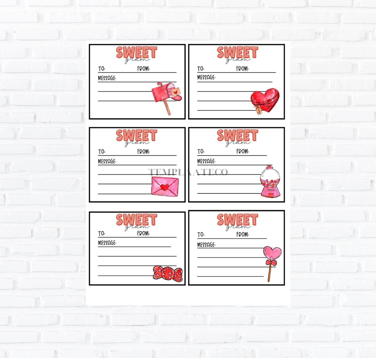 PTA PTO Valentine's Day Candy Gram |valentine School Fundraiser Flyer ...