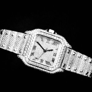VVS Moissanite Diamond Iced out luxury Hip Hop  Buss Down Luxury Custom Watch, Moissanite watch, Custom Watch, Hip Hop Watch