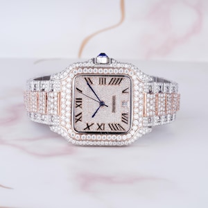 VVS Moissanite Diamond Iced out luxury Hip Hop  Buss Down Luxury Custom Watch, Moissanite watch, Custom Watch, Hip Hop Watch