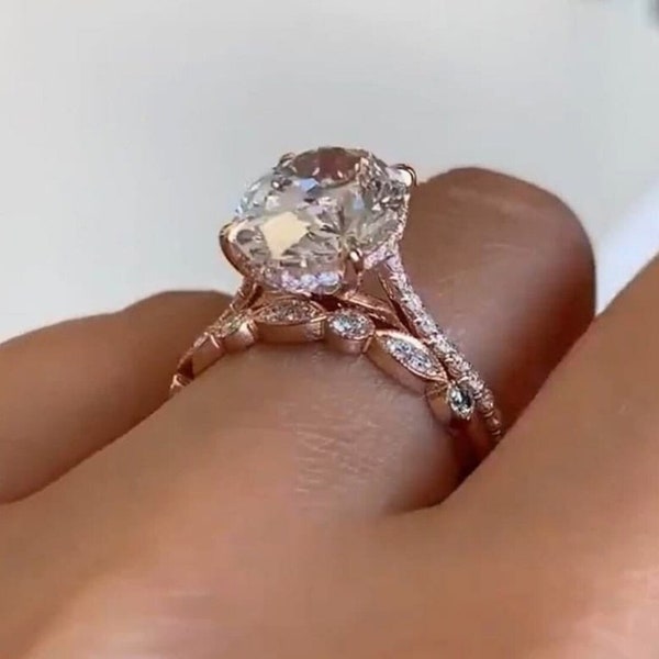 Oval Cubic Zirconia Bridal Ring Set: Hidden Halo Sterling Silver