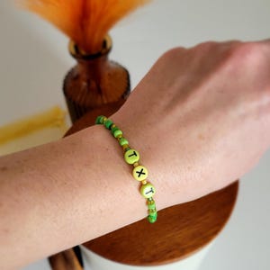 TXT green beaded bracelet, Great for Moa fans!