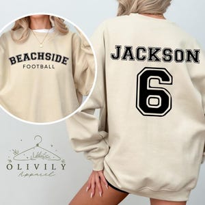 Custom Football Team Name and Number Hoodie, Gift For Football Team Lover,Football Mama Hoodie,Game Day Women Hoodie, Football Mom Hoodie