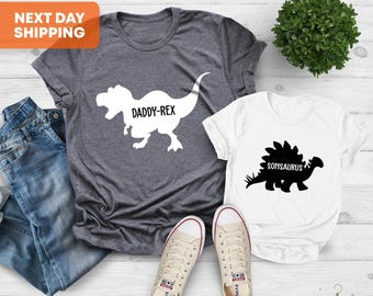 Daddy Rex Matching Father Son Shirt, Father's Day Gift