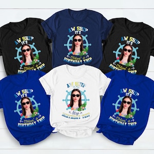 Custom Birthday Cruise Shirt: Personalized Photo Trip, Nautical Tee