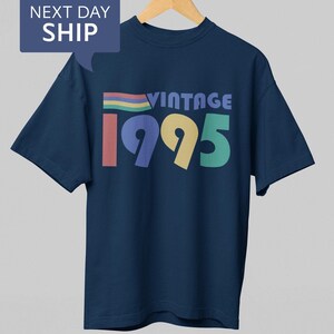 Vintage 1995 T-Shirt, 1995 Vintage Birthday Gift Tee, Retro Style, 30th Birthday Gift, Custom Year Shirt, 30th Birthday For Women And Men