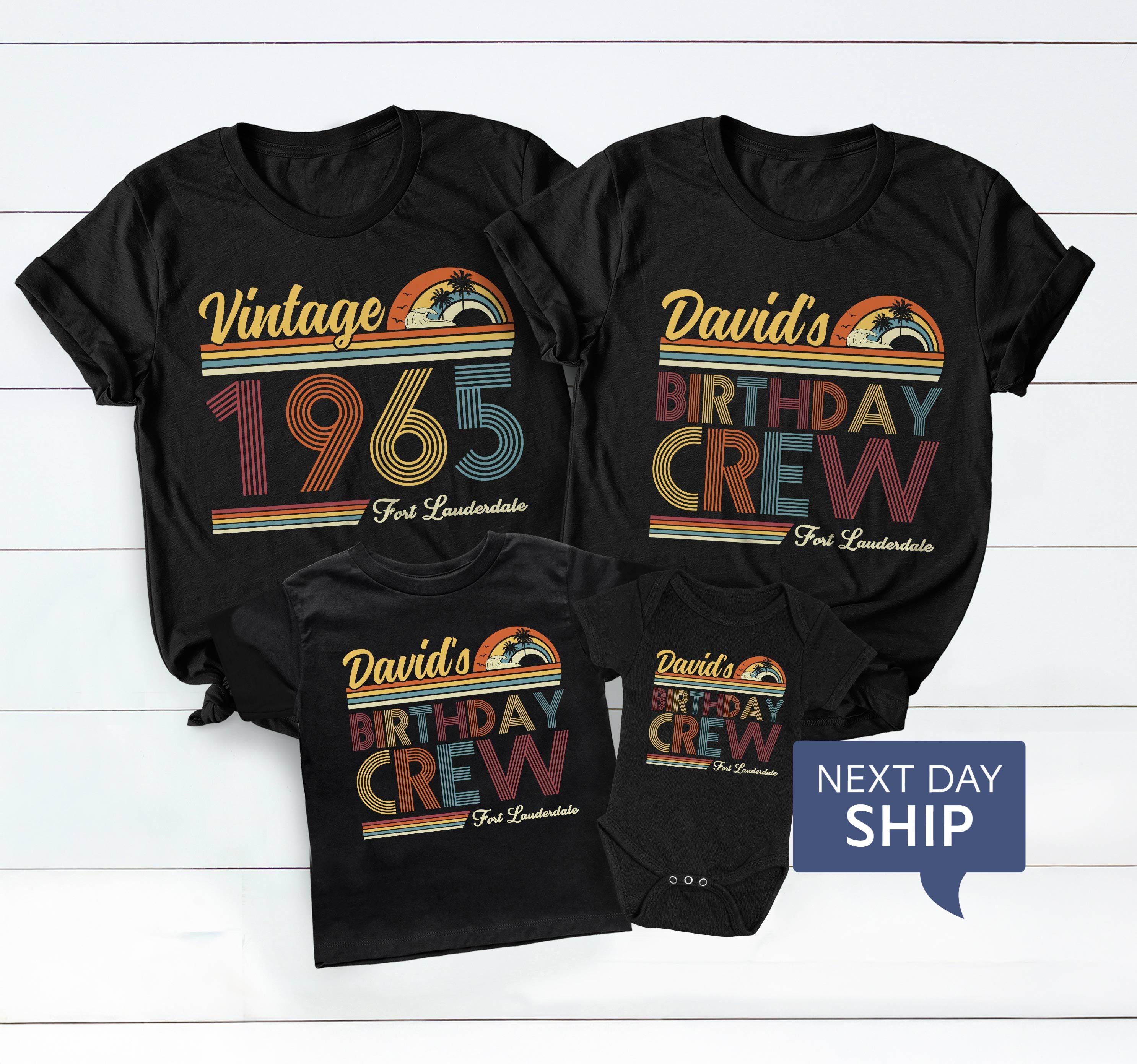 Vintage 1965 Shirt, Birthday Crew Shirts, Custom Birthday Trip Shirt, Retro Birthday Matching Tee, 60th Birthday Shirt, Birthday Party Shirt