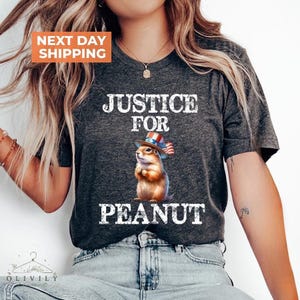 Justice for Peanut Shirt, Squirrel Lover Tshirt, Peanut Squirrel, Peanut the Squirrel, Peanut Justice, Funny Squirrel Shirt, Animal Lovers