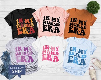 Custom Text Era Shirt, Retro Wavy Design, Mama Gift