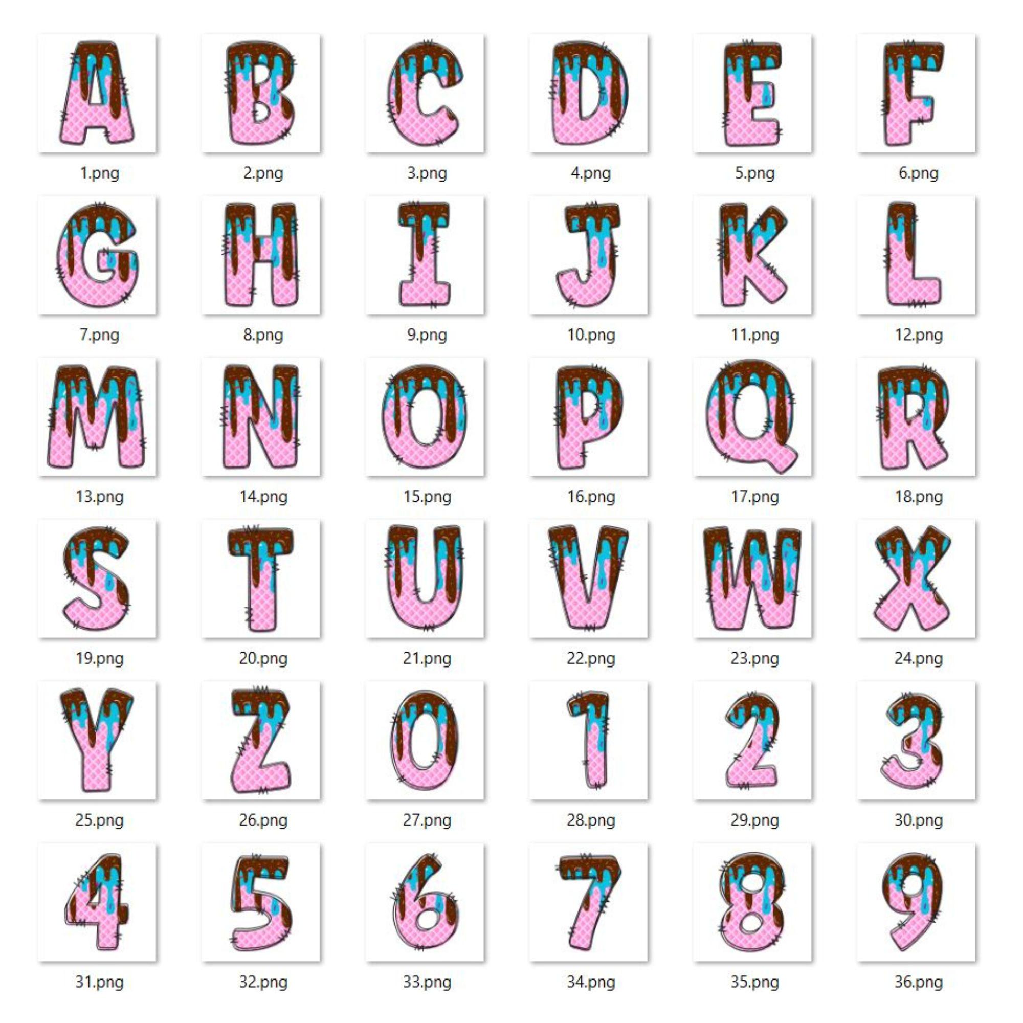 Sprinkle R Letter Pink Sprinkle Drip Doodle Letter PNG, Waffle Cone Letters, Ice Cream ...