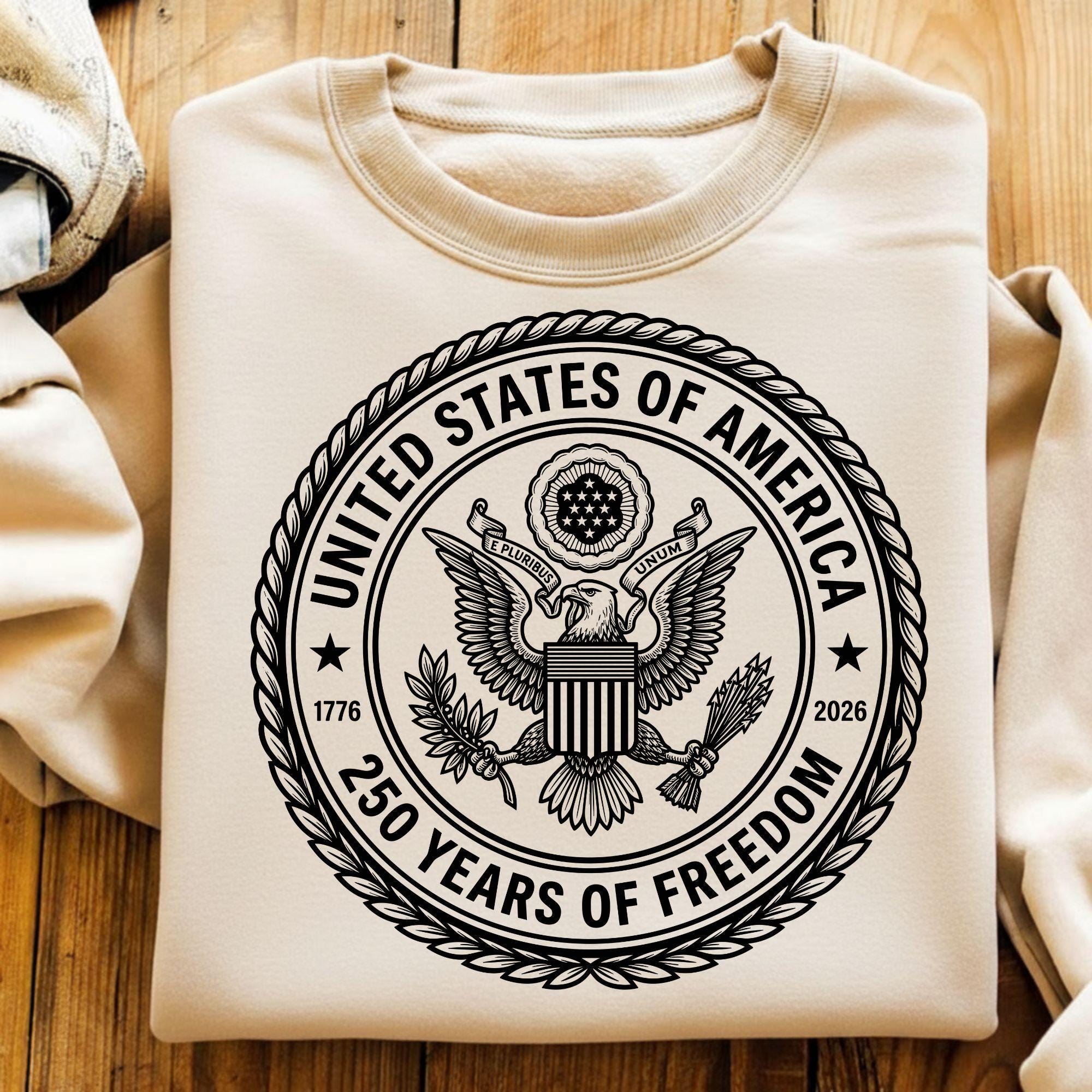 250 Years OF Freedom SVG | USA 1776-2026 Emblem (digital Download) - Etsy