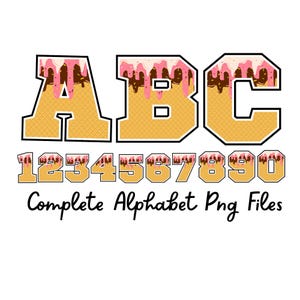 Sprinkle Drip Alphabet, Ice Cream Drip, Baseball Drip Alphabet, Summer Sport Letters, Custom Sprinkle Drip, Ice Cream Softball Drip Gift PNG