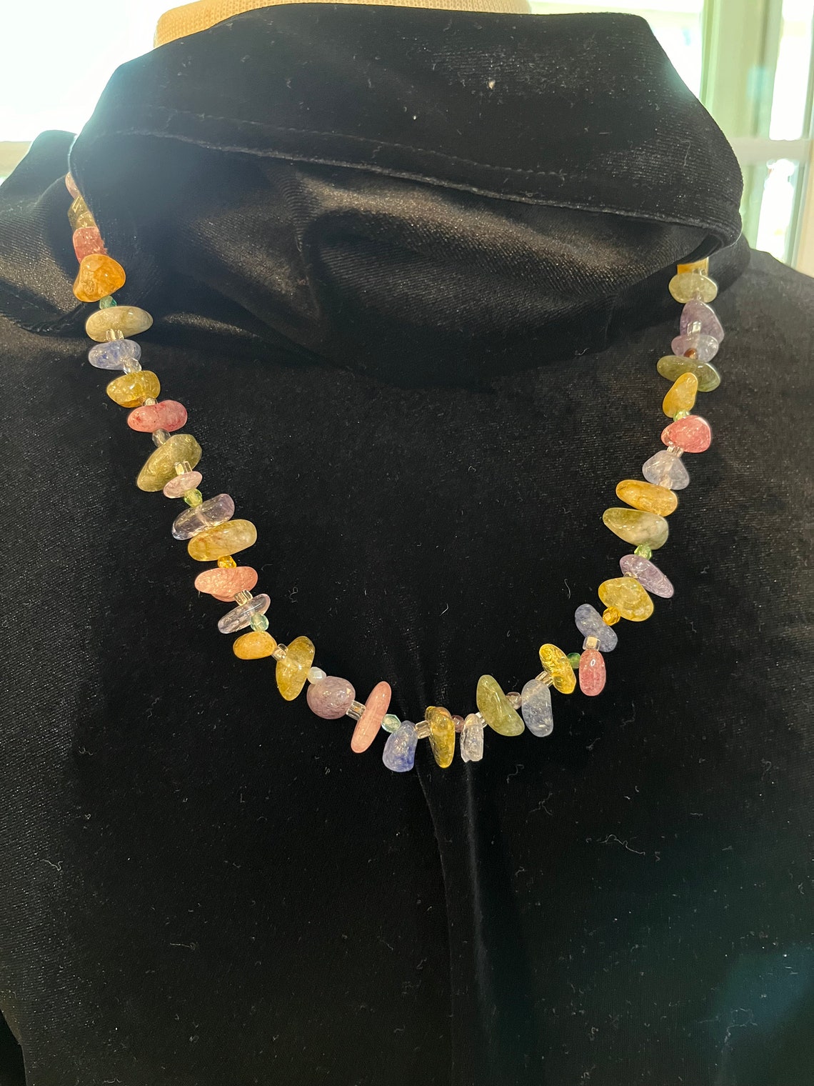 Multi Colored Quartz Necklace and Earrings - Etsy