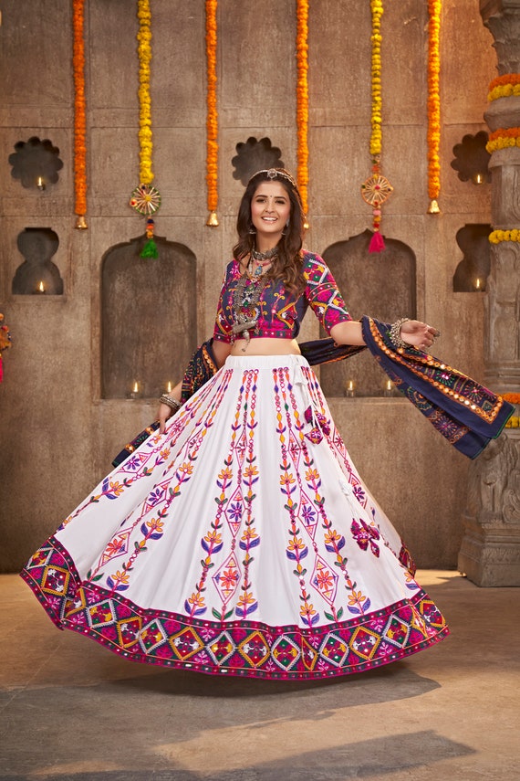 Black traditional rajasthani gujarati lehenga with mirror work – Artofit