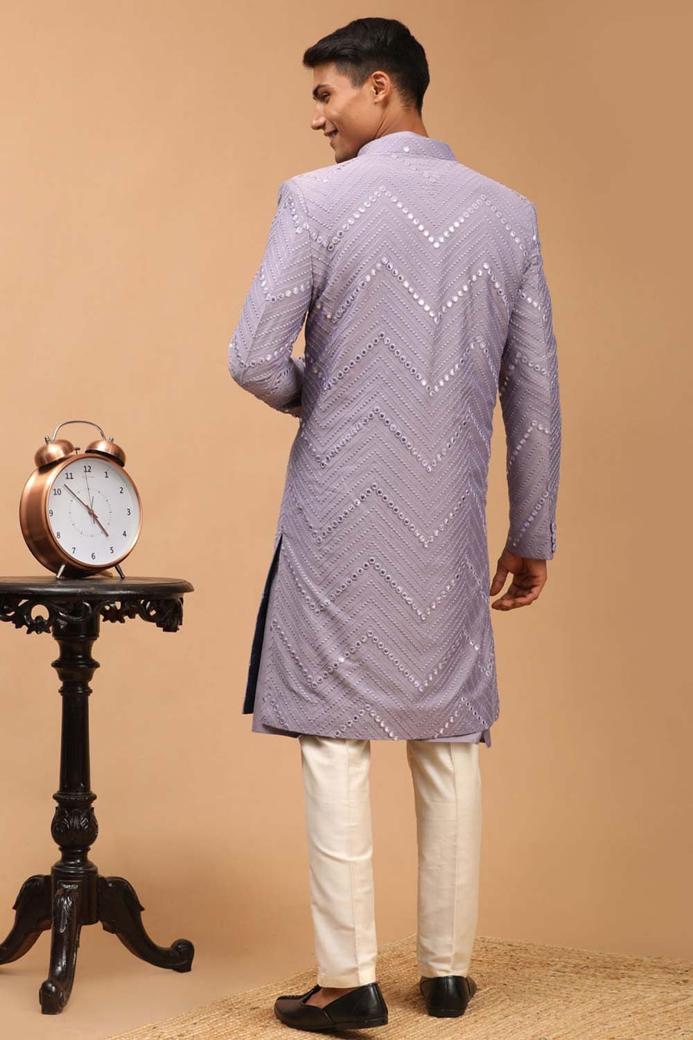 Lavender Jodhpuri Shrug Set for Men Jodhpuri Embroidered Etsy