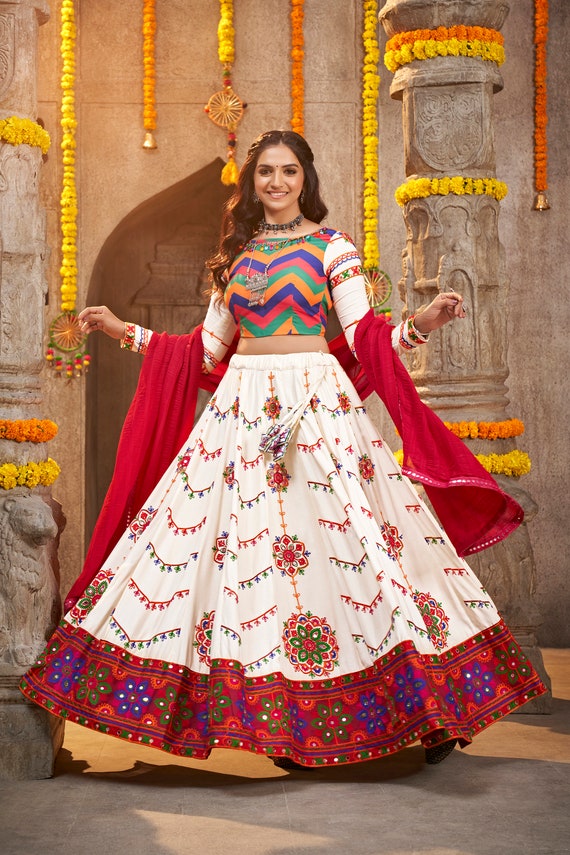 Mirror Work Lehenga Choli Collection at Zeel Clothing - Radiate Glamour and  Tradition | Work Details: Mirror Work