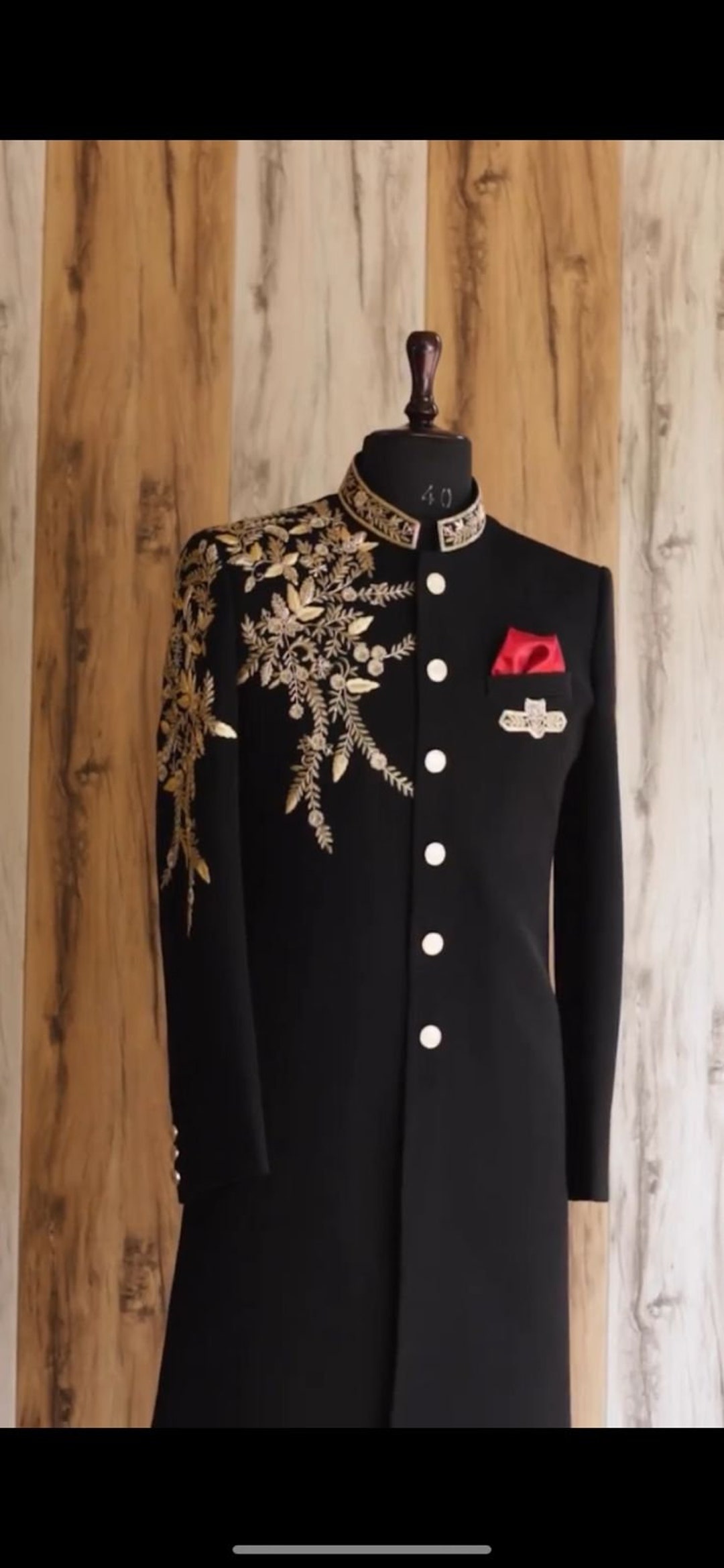 Black Handwork Embroidered Sherwani for Men jodhpuri Wedding Sherwani Premium Indian Wedding Dress Customisable Sherwani Made to Order Etsy