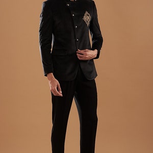Designer Embroidered Sherwani, Wedding sherwani for Mens, Sherwani for Groom and Groomsmen, Customisable & Made to Order with fine handwork
