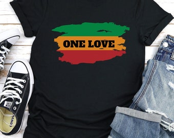 One Love Reggae T-Shirt, Rasta Jamaica Shirt