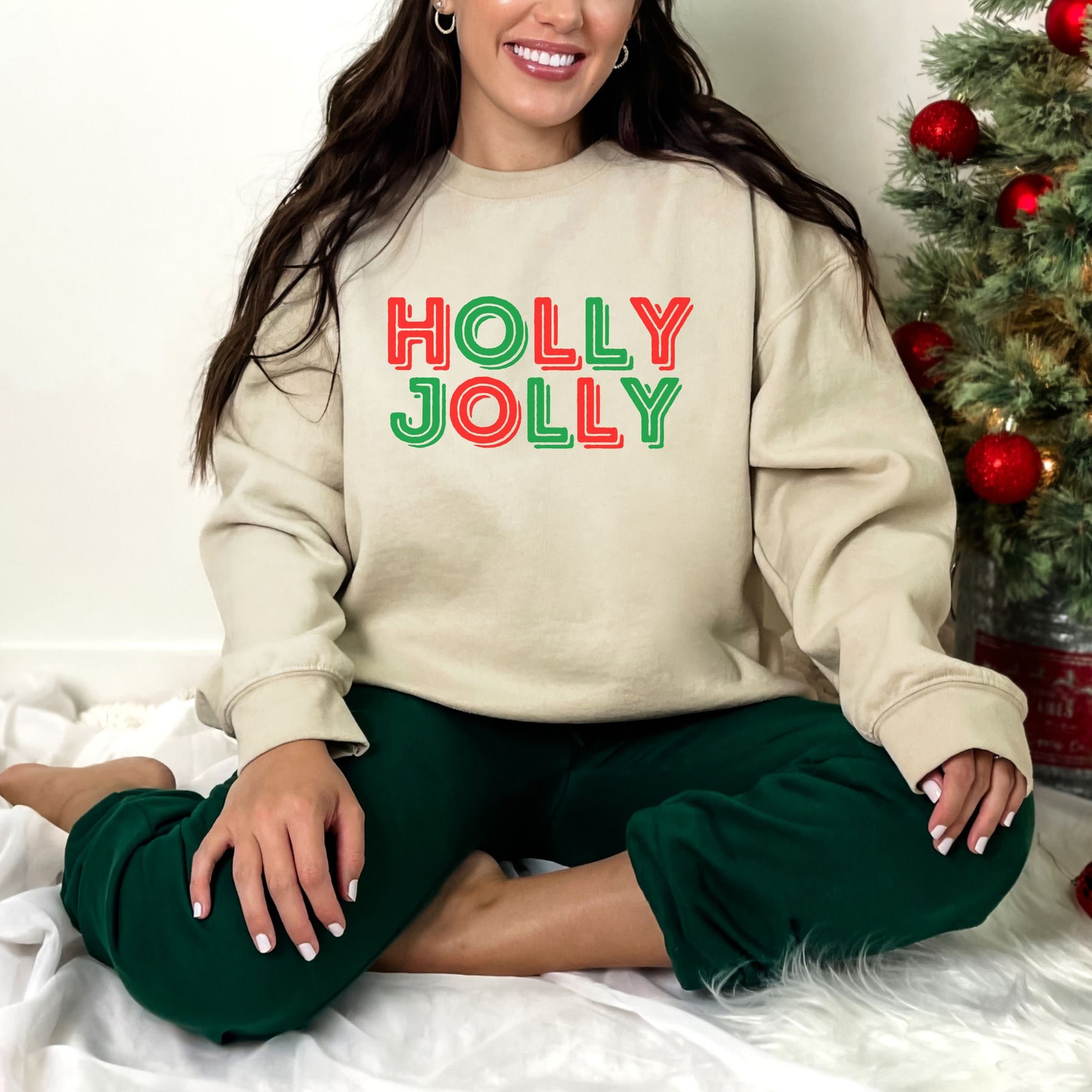 BiBi Holly Jolly Christmas French Terry Sweatshirt