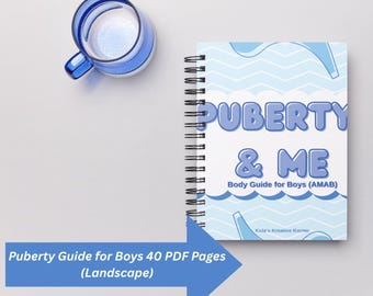 男の子のための思春期ガイド（AMAB） – | 教育用印刷可能書籍 PDF | 子どもの成長、感情、生殖に関する健康 | デジタルダウンロード