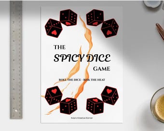 Juego de dados picantes para parejas imprimible: juego sexy para una cita nocturna: dados románticos para adultos para él y para ella