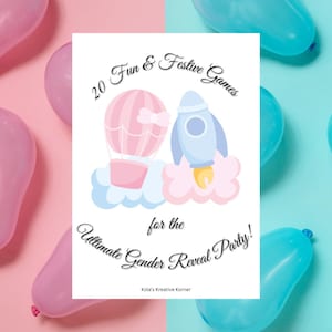 Gender Reveal Party Games Bundle – 20 Printable Baby Gender Reveal Activities PDF - Digital Print