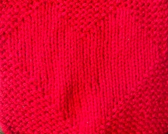 Heart Afghan Square Knitting Pattern
