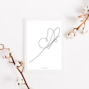 Butterfly Line Art Print – One Line Drawing – Digital Minimalist Wall Art | PDF | Printable