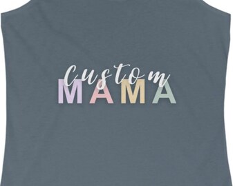Custom mama tank top, personalized mama tank, boy mama shirt, girl mama shirt, baby shower gift, expecting mom gift, mother&#39;s day gift, mom