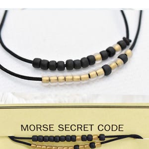 Set of two Morse Code Sister Bracelet / Gift for sister / Morse Code Bracelets / Custom Morse Code Jewelry / Morse Code Sisters Jewelry