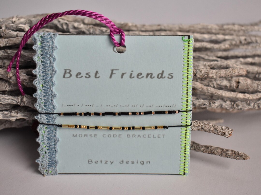 Friends Morse Code Morse Code Best Friends Bracelet Set of 2 – Matching Friendship Gift ...