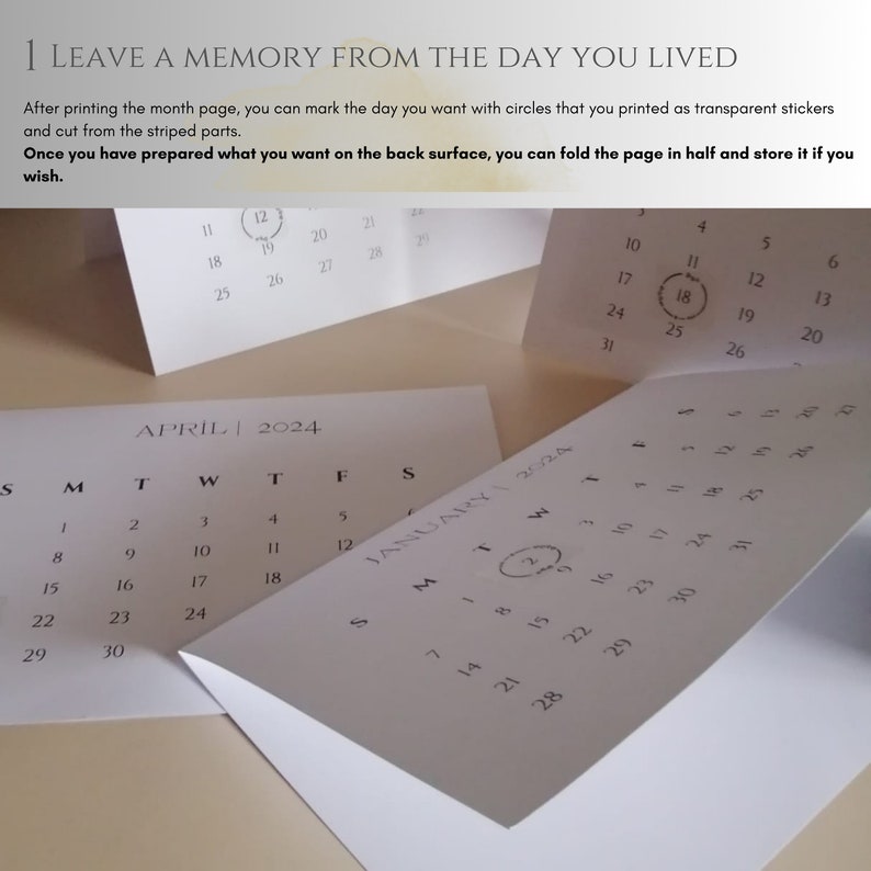 Customizable Calendar 2024, Printable DIY Gift, Custom Gift, Printable