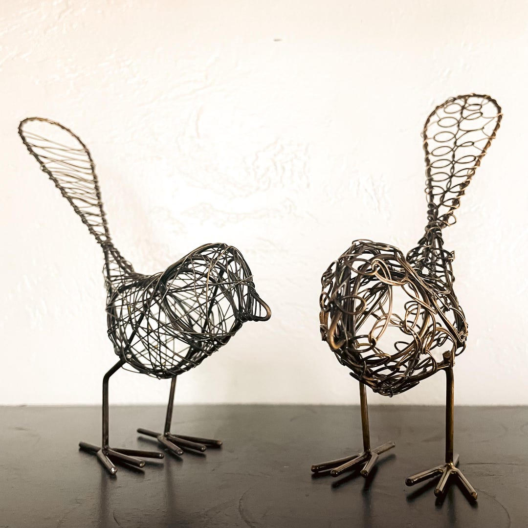 Antique Wire Birds - Set of 2 - Etsy