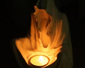 Portavelas votivas Para Halloween, portavelas De resina Grim Reaper, decoraciones para el hogar, decoración Castical Para Casa, Centro De Mesa