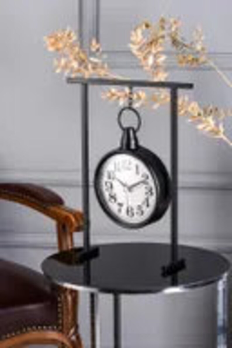 Decorative Metal Table Clock, Elegant and Functional Desktop Clock ...