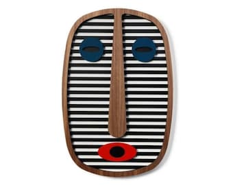 Big Nose Mask, 3D Decorative african wall art, Modern african home decor, wooden wall art, office decor, living room art.