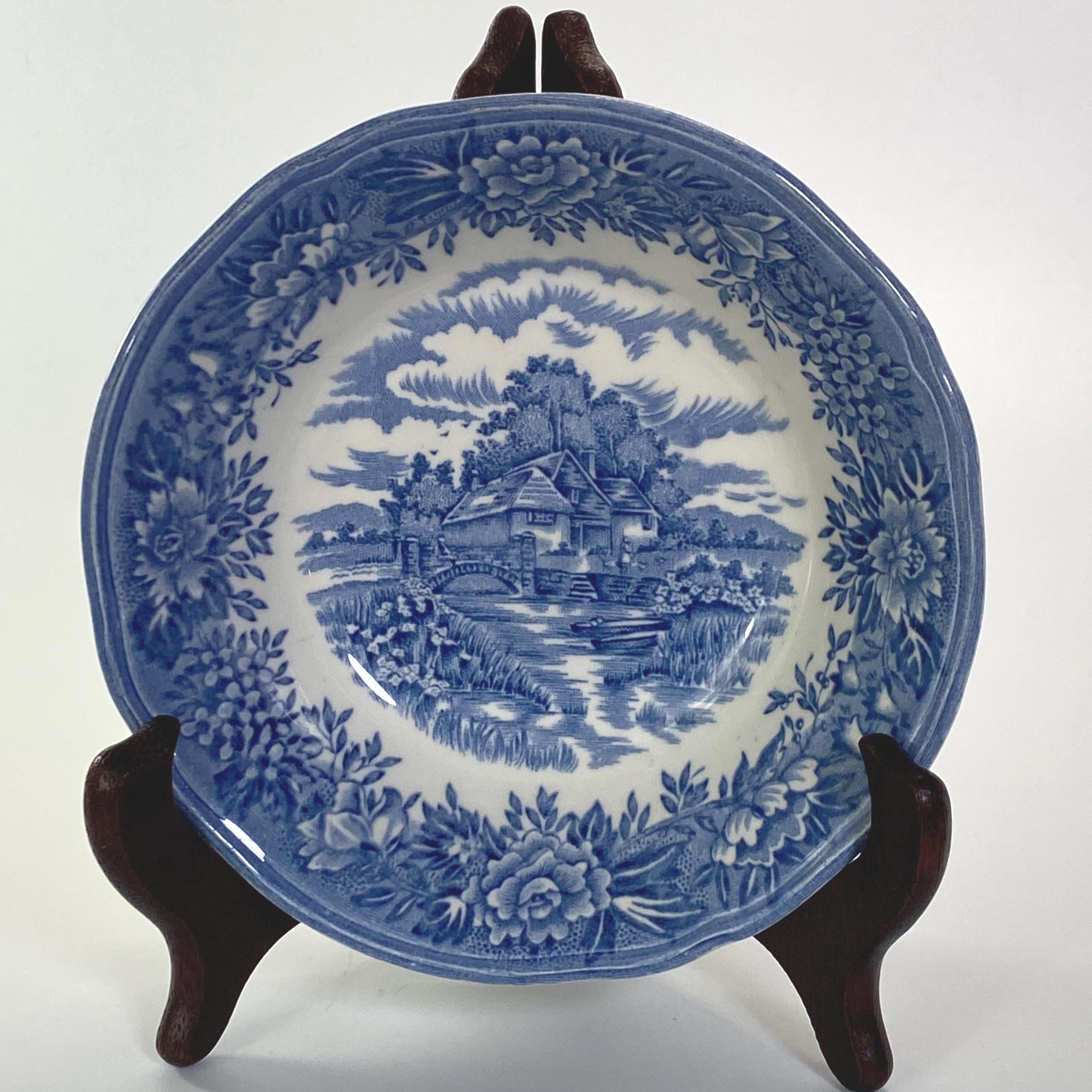 English Village Blue by Salem - Etsy