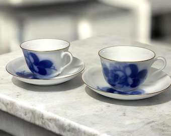 大倉陶園のカップ＆ソーサーセット ブルーローズ 岡染 - Etsy 日本