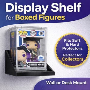 Display Regal für 4 Inch Boxed Figuren | Wandhalterung passend für Hard & Soft Schoner | Floating Display Organizer