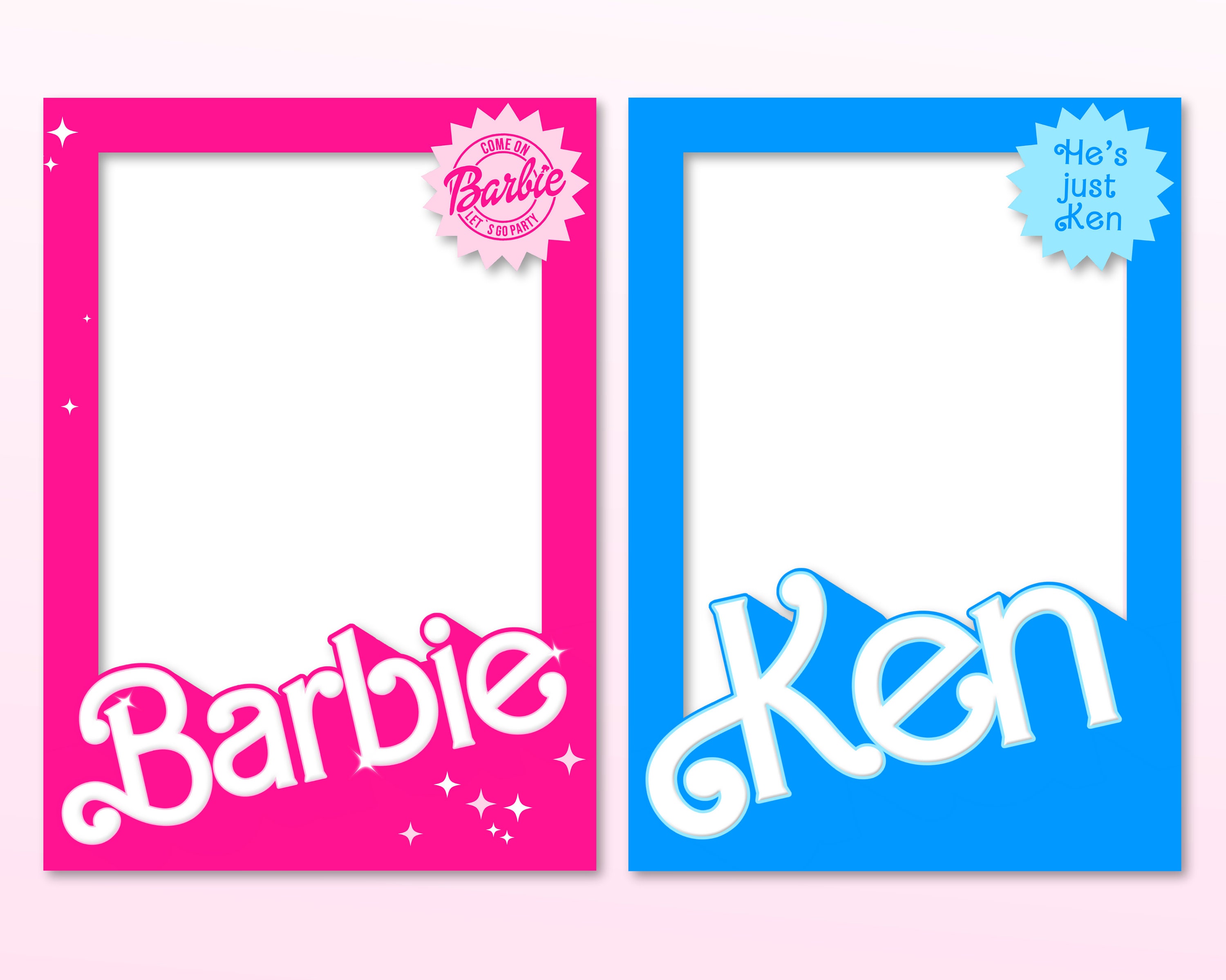 Barbie and Ken Doll Box Cutout 5x7 Doll Box Cutout PNG Cmon Etsy