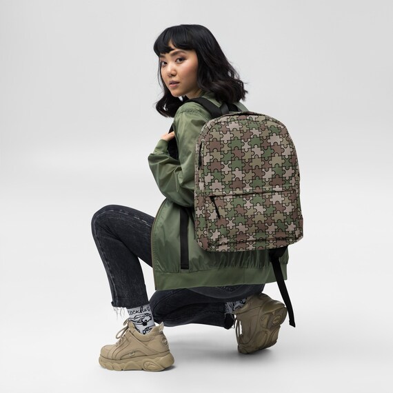 Buy Camouflage Puzzle Print Backpack Cute Army Pattern Online in India Etsy