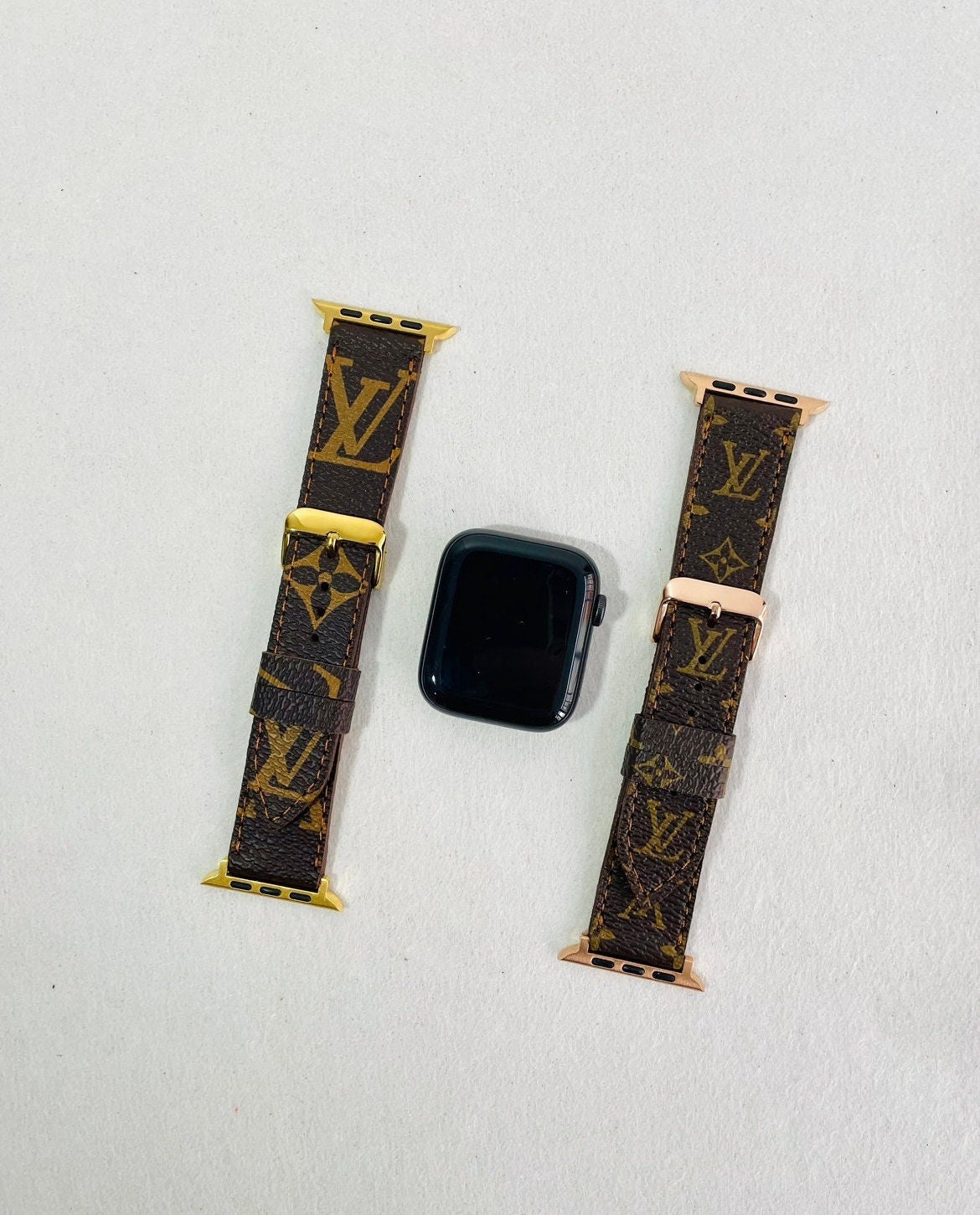 Handmade Authentic Louis Vuitton Apple Watch Band All series 8-7-6