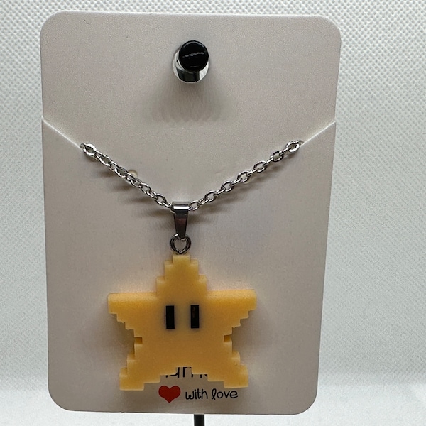 Pixelated Super Star necklace