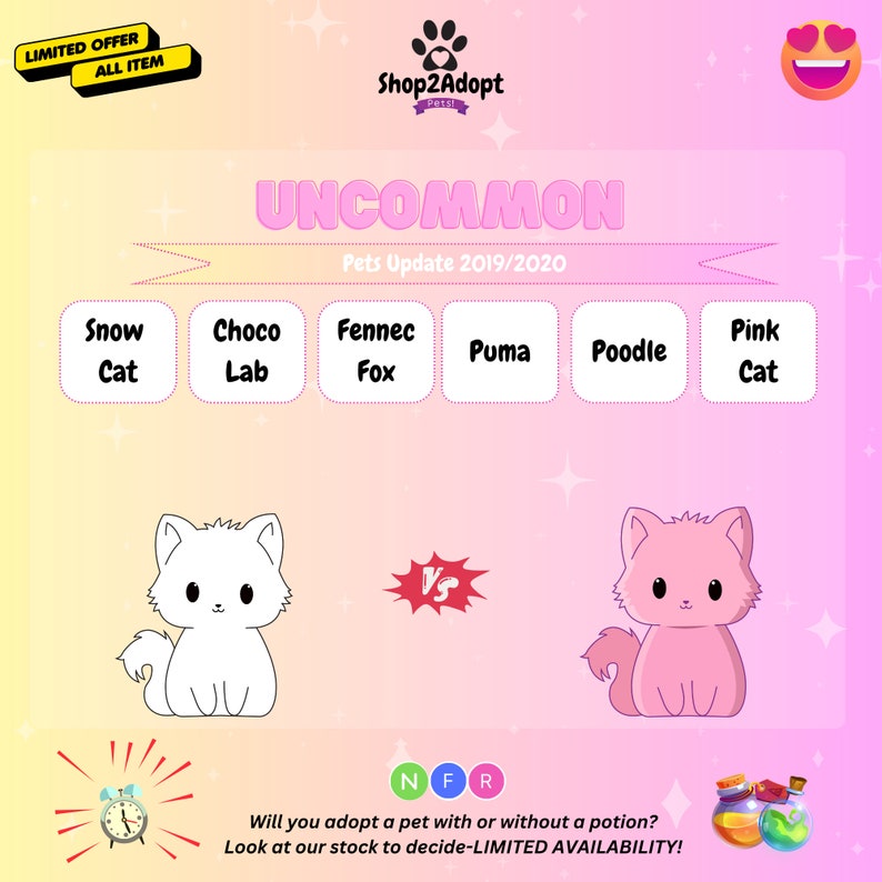 Roblox Adopt Me Pets NFR Neon Fly Ride Legendary Out of Game Etsy UK