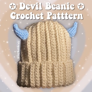 Devil Horn Beanie Crochet Pattern