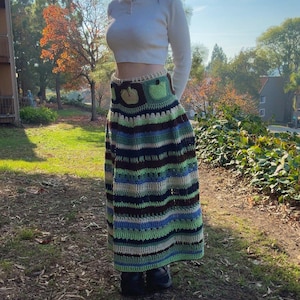 Crochet Apple Maxi Skirt