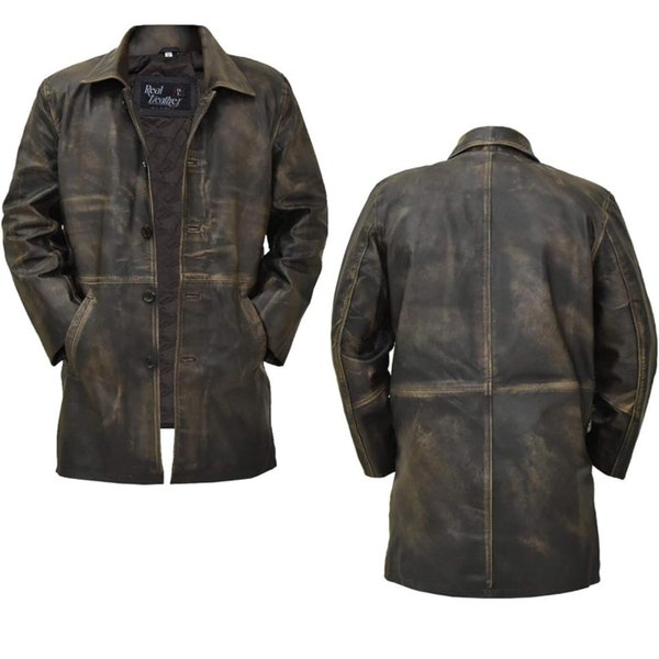 Giacca in pelle marrone Dean Winchester fatta a mano, giacca soprannaturale Jensen Akhles, giacca in pelle invernale in stile vintage