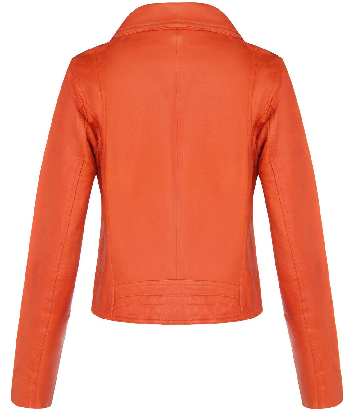 Ladies Gothic Retro Style Jacket Women Orange Leather Jacket Etsy